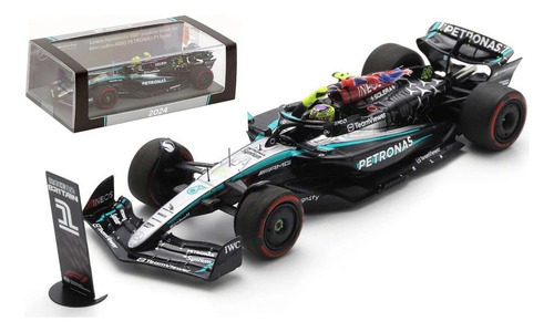 Miniatura Mercedes W15 F1 Hamilton Inglaterra2024 1/43 Spark Preto