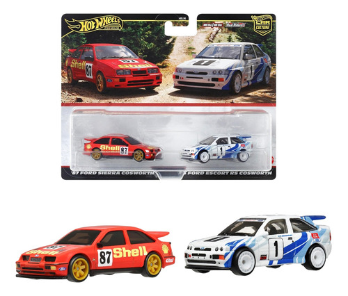 Hot Wheels Premium 2 Pack Ford Sierra 87 Y Ford Escort Rs 