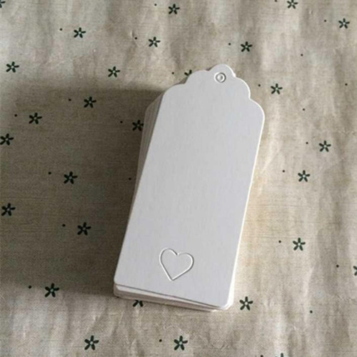 100x Etiquetas De Regalo En Con Cabeza Festoneada Etiquetas