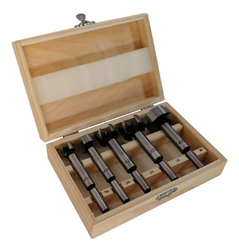 Set 5 Mechas Forstner Fresas 15 20 25 30 35mm Madera Barovo