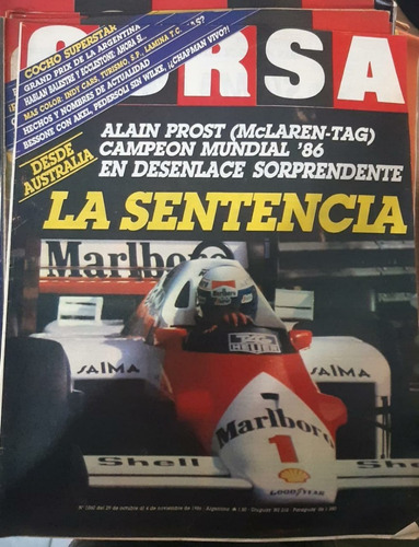 Revista Corsa Parabrisas N1060 Noviembre 1986 Para Colección