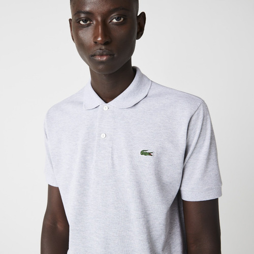 Polo Lacoste Mangas Cortas Clásica Gris Para Hombre