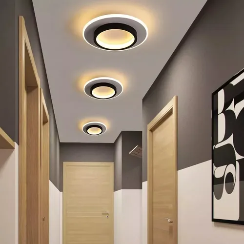 Lámpara De Techo Moderna 265v 32w Luz De 3 Colores Redonda