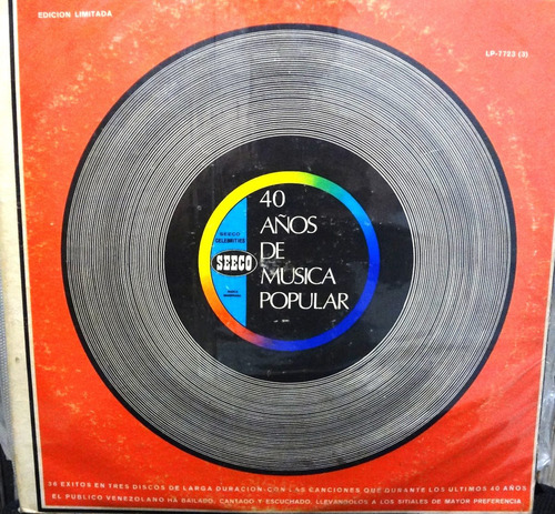 40 Años De Musica Popular - Album De 3 Lps - 6$