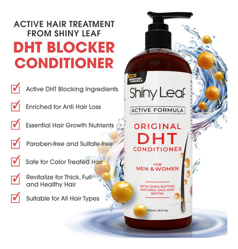Conjunto De Shampoo E Condicionador Shiny Leaf Dht Blocker C