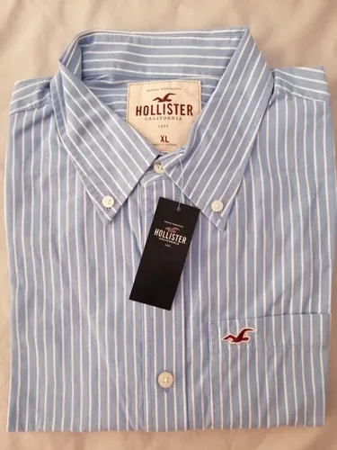 Camisa Manga Larga Hollister Original 100% Talla Xl