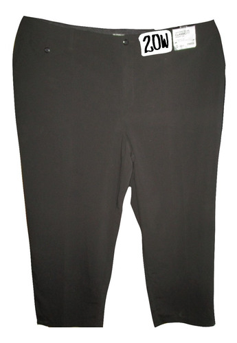 Pantalon Negro De Vestir Talla 20w (40w) Avenue 