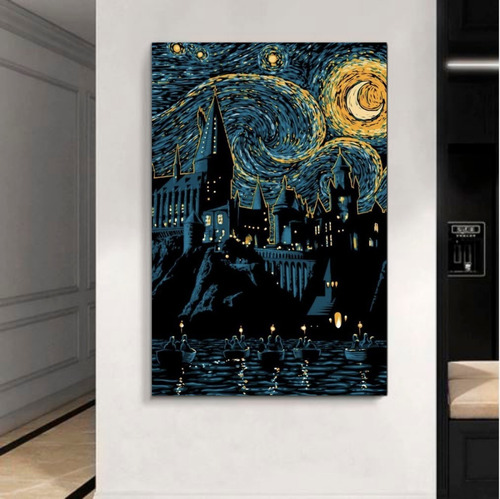 Cuadro Decorativo Harry Potter Noche Estrellada 50x75cm