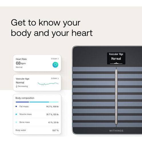 Peso De Baño Bascula Personal Wifi 180kg Withings Body Cardi