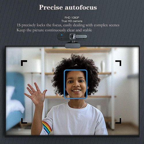 Cámara Web Hd 1080p 90° Micrófono Cancelación Ruido