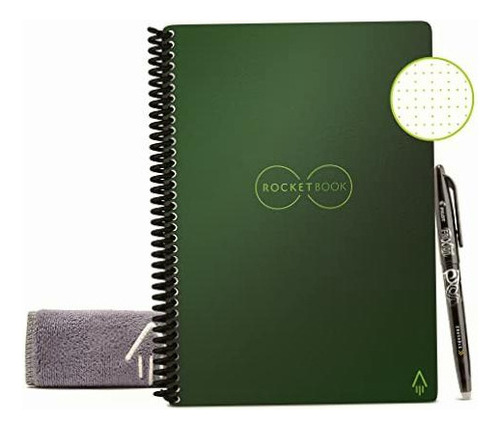 Rocketbook Smart Reusable Notebook Dotted Grid Notebook With Color Verde