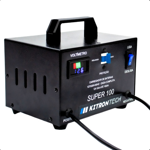 Carregador De Bateria 12v Até 100 Amperes Inteligente Bivolt