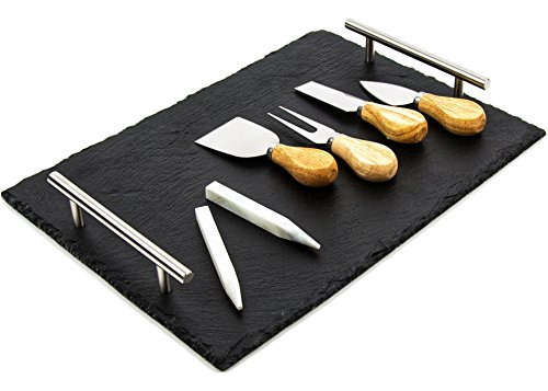 Juego De Tablas De Quesos Slate, Bandeja Para Servir Queso D