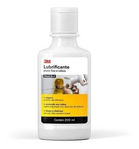 Lubrificante Puxa Fios E Cabos 200ml 3m Não Inflamável