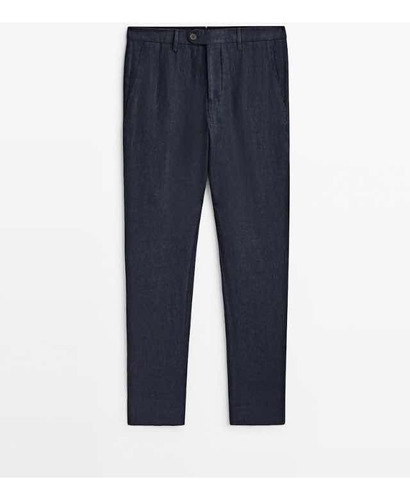 Pantalón Massimo Dutti Lino-sarga Talla 34