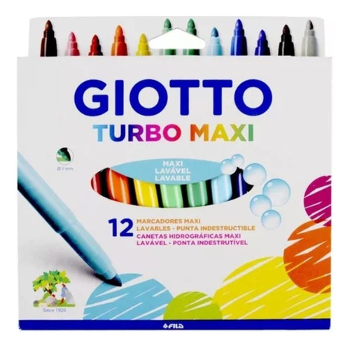 Marcadores Giotto Turbo Maxi Gruesos X12 Serviciopapelero