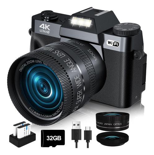 Cámara Digital Vjianger 2024 Upgrade 56mp 4k Para Fotografía