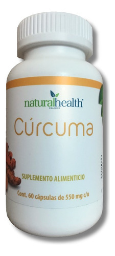 Curcuma Suplemento Alimenticio 60 Caps 550 Mg Sabor Sin sabor