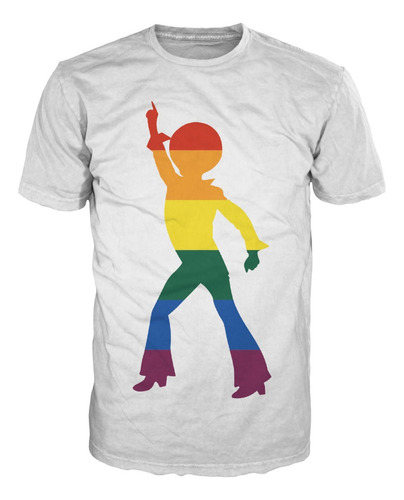 Camiseta Orgullo Disco Dance Arcoiris Bandera Lgbt