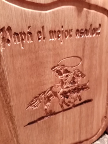 Tablas Rústicas Con Herraje Artesanal Personalizadas Tallada