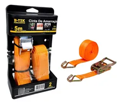 Comprar Kit 2 Cinta De Amarração De Carga Reforçada Catraca 5m 250kg no Mercado Livre