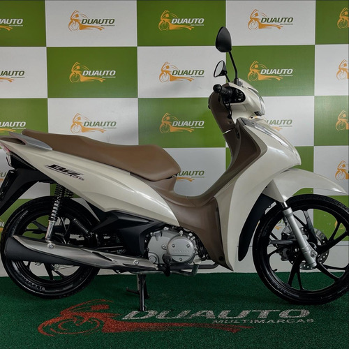 Honda Biz 125 Flex Branca Banco Caramelo 2024 Com 1.100km