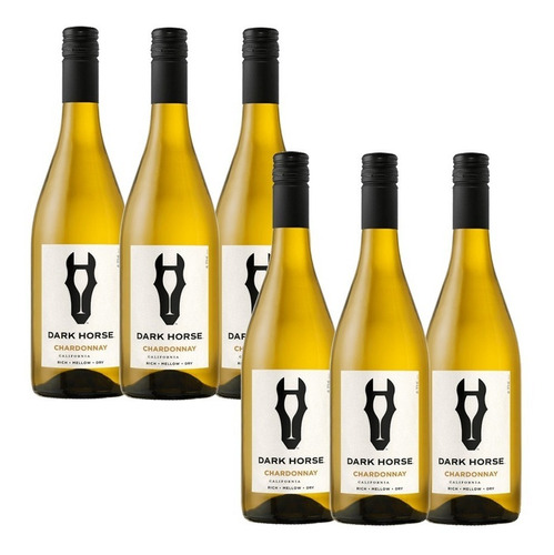 Pack 6 Piezas De Vino Blanco Dark Horse Chardonnay 750 Ml