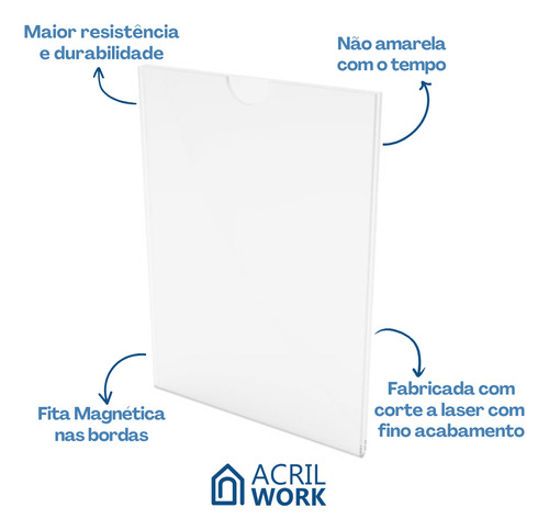 Display Porta Folha | Modelo Sanduíche - Retrato A4