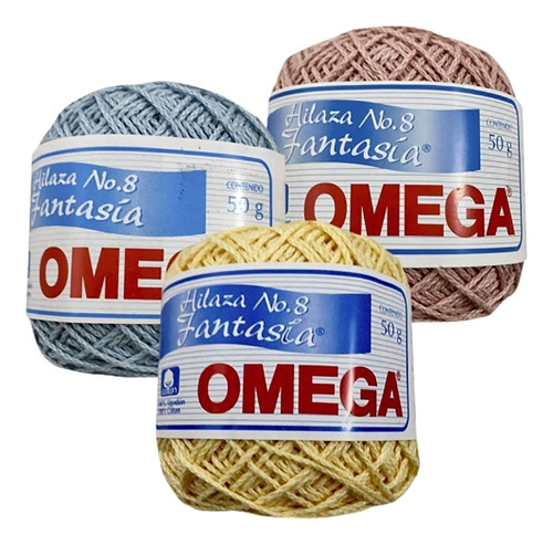 Hilaza Fantasía #8 Omega 1 Bola 50g Crochet Color A Elegir