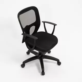 Silla de escritorio Mobilarg Operational India ergonómica negra con tapizado de tela