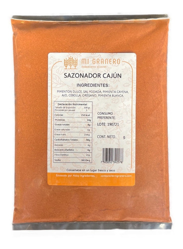 Sazonador Cajun 100 Gramos