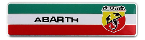 Emblema Aluminio Flag Fiat 500 Abarth