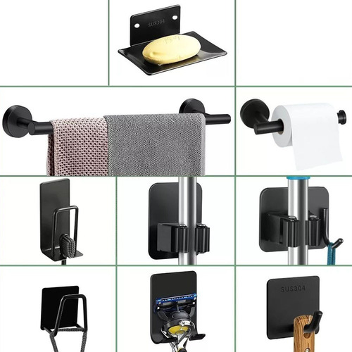 J Juego De Accesorios For Baño Toallero 304 Inoxidable 14