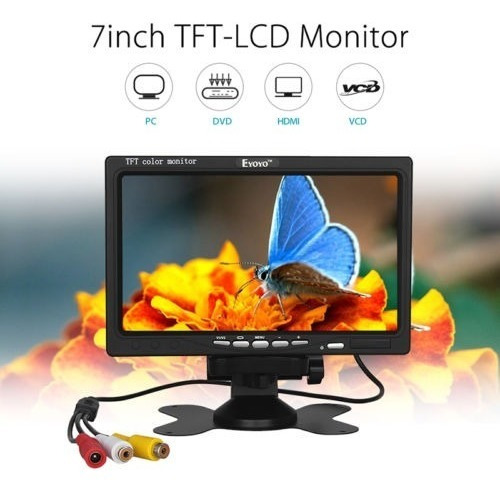 7  1080p Cámara Pc Dvd Video Hd Lcd Monitor 1024 * 600 Vga A