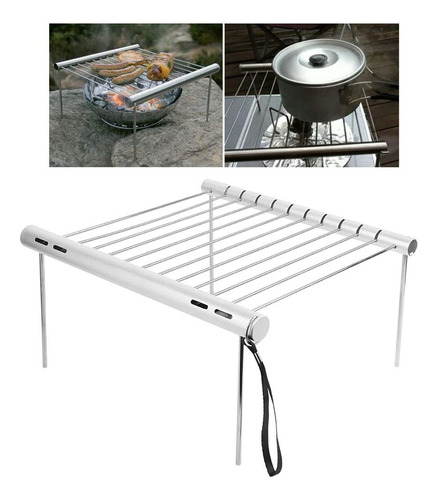 Parrilla De Barbacoa Plegable Portátil Para Acampar Al Aire
