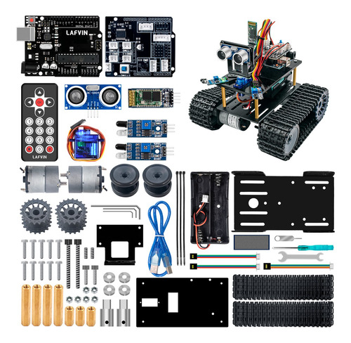 Kit De Coche Robot De Programación De Tanques Diy Para Ardui