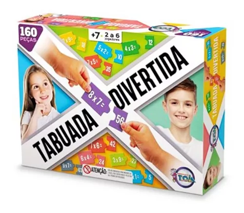 Jogo Tabuada Divertida Educativo Didático Toia 12039