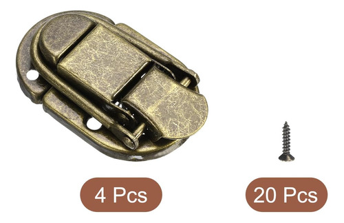 Bloqueo De Hasp De Pico De Pato Uxcell 4 Pc, Broche De Hebil