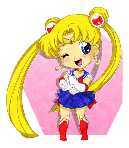 Parche Sailor Moon Aplique Textil Pegar Con Plancha