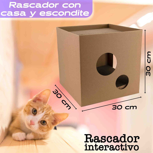 Rascador Ke Woow Premium Juguete Con Pelotas O Escondites