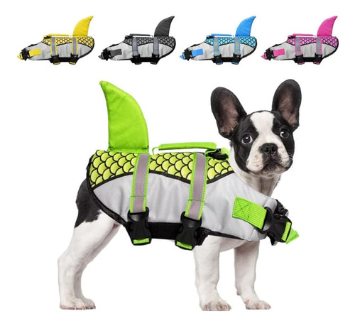 ~? Aiitle Ripstop Dog Life Jacket Shark Life Vest Para Perro