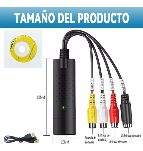Adaptador Conversor De Áudio E Vídeo Hdmi Para Rca 1080p Tv