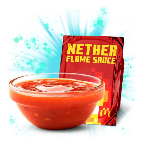 Nether Lava Minecraft - Salsa Picosa De Mcdonald's X4