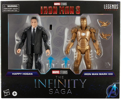 Figura Happy Hogan Y Iron Man Mark Xxi Marvel Legends Series