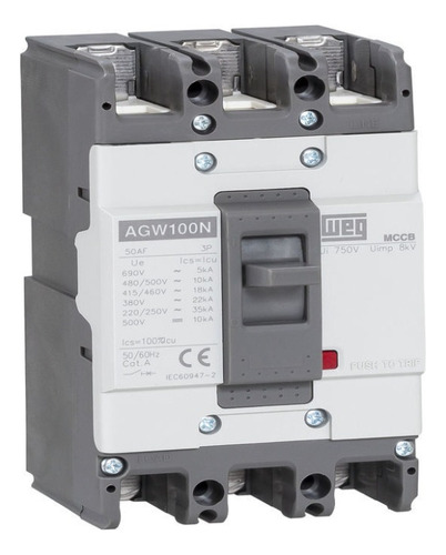 Interruptor Diferencial Weg Agw AGW100N-DX100-3 weg