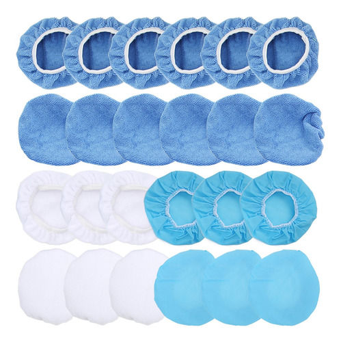 Juego De 24 Paquetes De Gorros Para Pulir, Microfibra No Tej