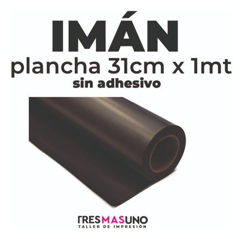 Plancha Rollo Imán Sin Adhesivo Lamina Flexible 1 Metro 31cm