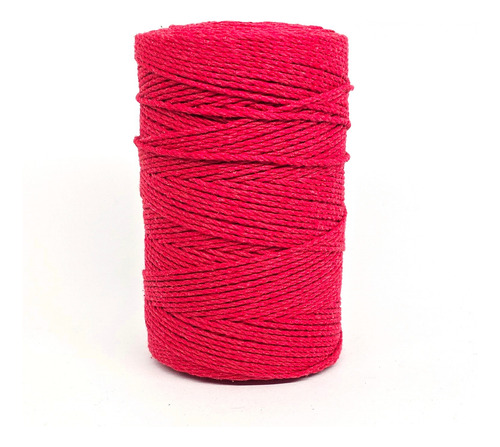 Hilaza De Algodón Carrete 500g 3 Cabos 2mm Rojo