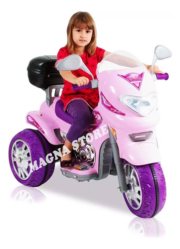 Moto Triciclo Electrico 6v Sprint Biemme 3a6 Añ Rosa 