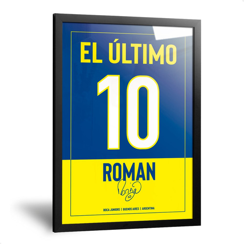 Cuadros Roman Riquelme Estilo Camisetas Boca Juniors 35x50cm